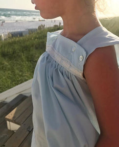 Frances Rose Baby Blue Sundress